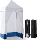 SUNJOY 4 x 4 Pop-Up Canopy Tent, Portable Instant Privacy Changing Tent, Toilet Stall with Sidewalls, Light Weight Sun Shelter with Carry Bag, for Camping and Beach, Navy