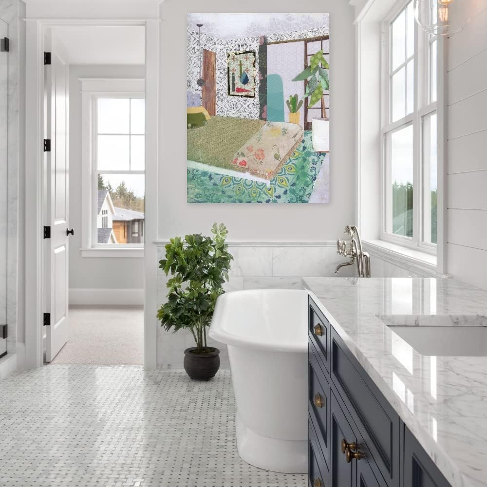Fine Art Canvas BoHo Room Canvas Wall Decor by Artist Jenny McGee for Living Room, Bedroom, Bathroom, Kitchen, Office, Bar, Dining & Guest Room - Ready to Hang - 24 in x 32 in