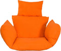 Hanging Chair Rocking Rattan Swing Seat Cushion for Outdoor Garden Hanging Basket Hanging Egg Chair Cushion Pad Replacement Cushion(Orange)