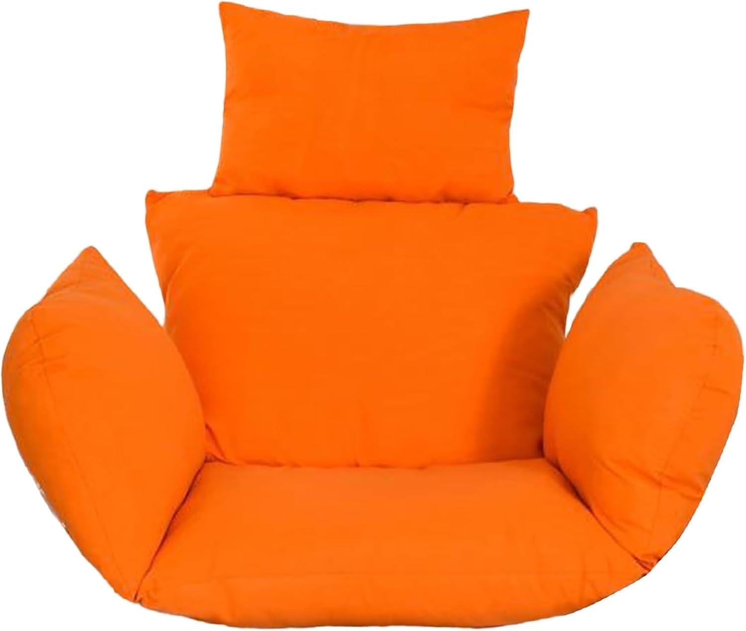 Hanging Chair Rocking Rattan Swing Seat Cushion for Outdoor Garden Hanging Basket Hanging Egg Chair Cushion Pad Replacement Cushion(Orange)