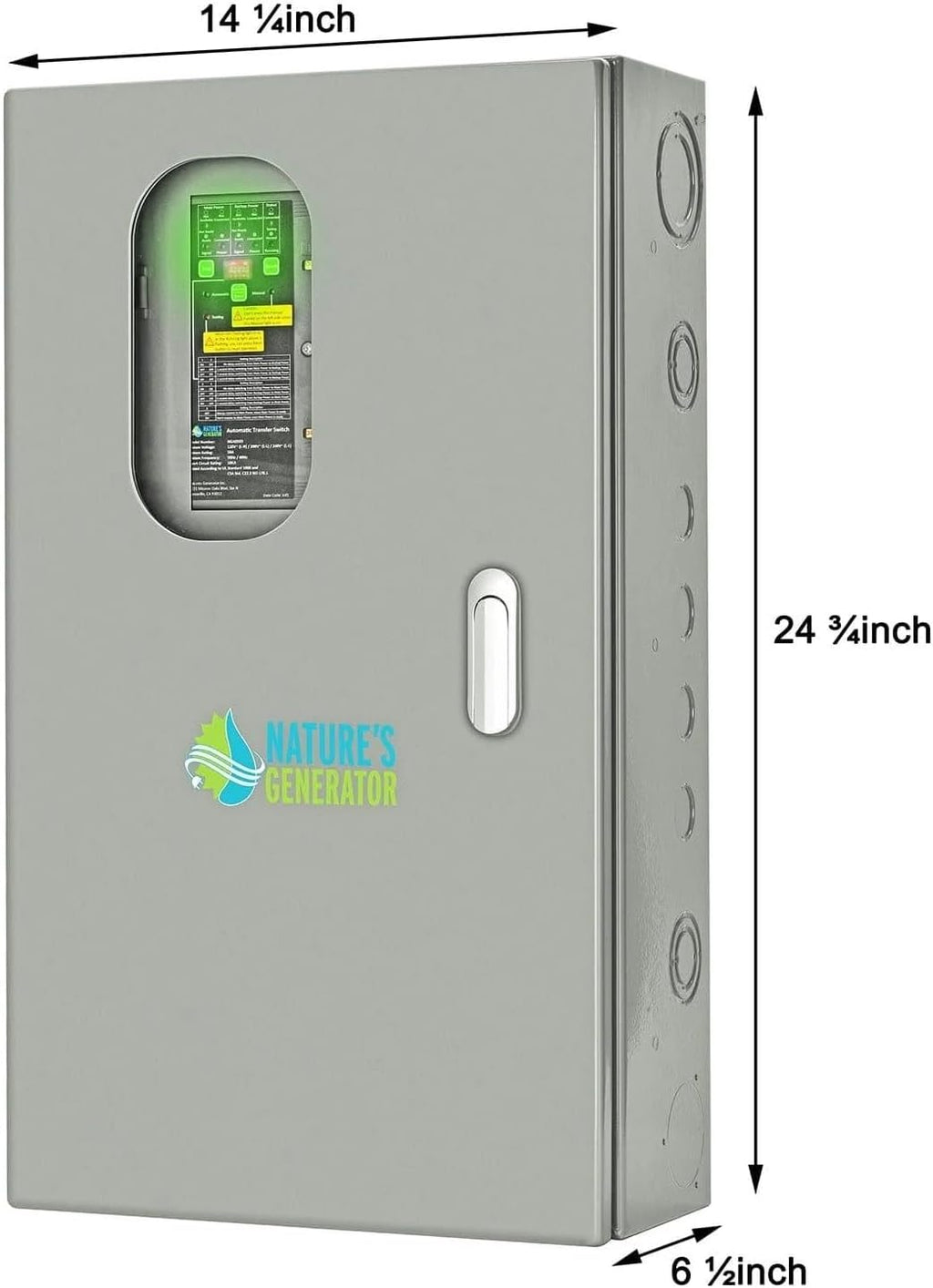 Natures Generator 2 Packs 3840Wh Solar Generator + 50A Automatic Transfer Switch, Lithium Batteries, 6000W Power Station for Home Backup, RVs, Emergencies, Power Outages, and Outdoor Camping