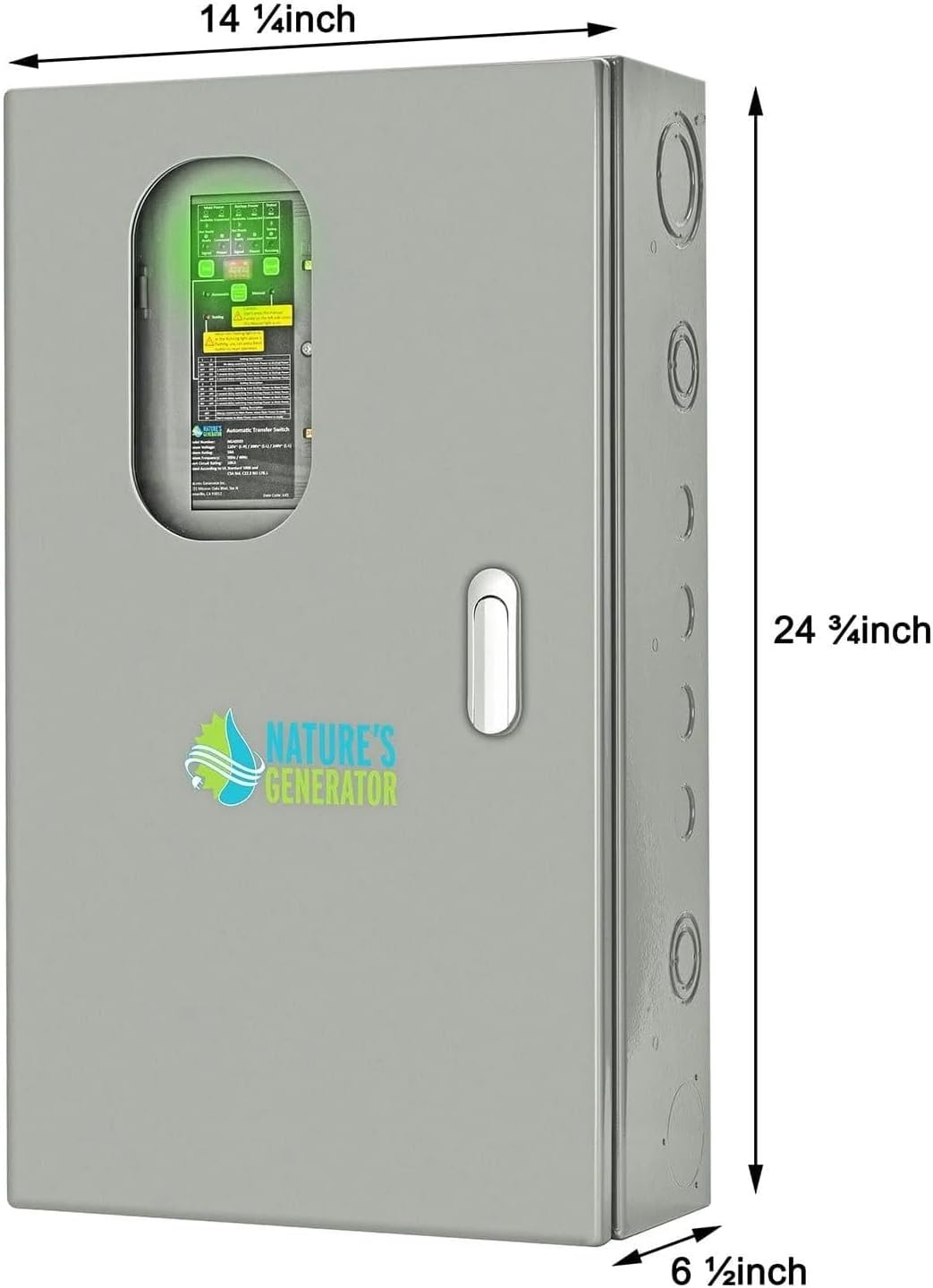 Natures Generator 2 Packs 3840Wh Solar Generator + 50A Automatic Transfer Switch, Lithium Batteries, 6000W Power Station for Home Backup, RVs, Emergencies, Power Outages, and Outdoor Camping
