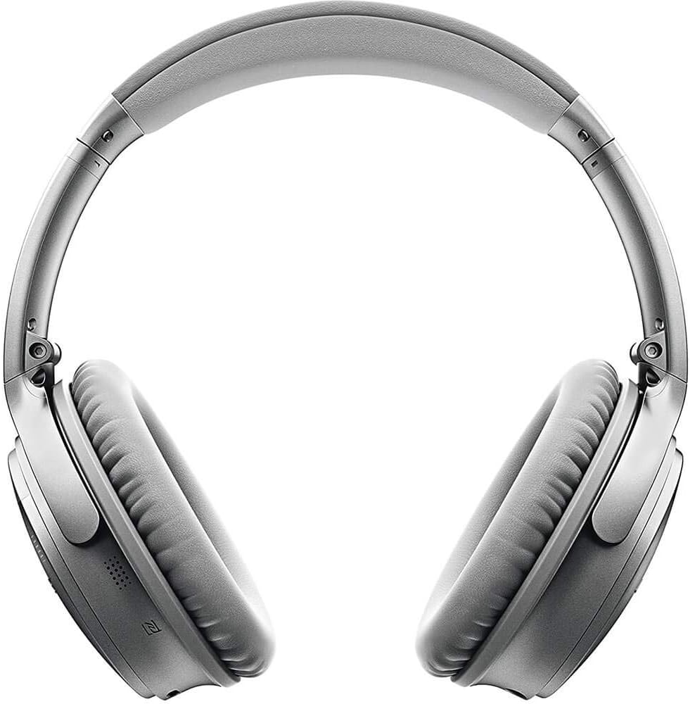 Bose QuietComfort 35 II Noise Cancelling Bluetooth Headphones— Wireless, Over Ear Headphones with Built in Microphone and Alexa Voice Control, Silver
