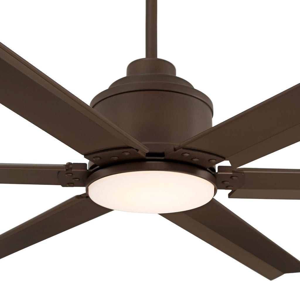 Casa Vieja 65' Ultra Breeze Modern Industrial Outdoor Ceiling Fan with Dimmable LED Light Remote Control Oil Rubbed Bronze Wet Rated for Patio Exterior House Home Porch Gazebo Garage - 36' Downrod