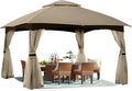 ABCCANOPY 8x8 Outdoor Gazebo - Patio Gazebo with Mosquito Netting, Outdoor Canopies for Shade and Rain for Lawn, Garden, Backyard & Deck (Khaki)