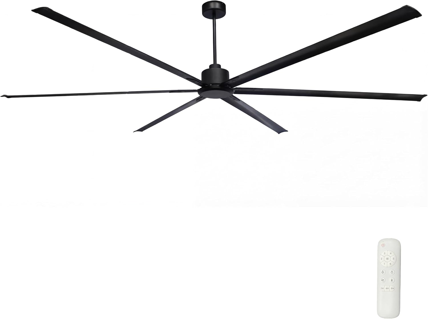 120 Inch (10 ft) Big HVLS Industrial Fan, Large Shop Ceiling Fan with Remote, Quiet 90W DC Motor, 6 Aluminum Blades, 10-Year Warranty for Warehouse, Barn, Church & Auto Shop