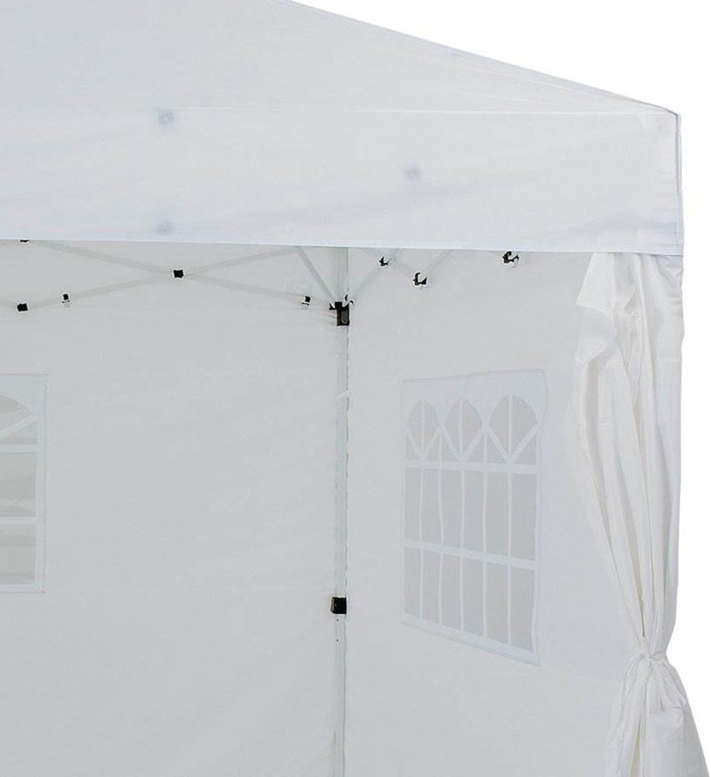 Z-Shade Venture 12 x 10 Foot Lawn Garden Event Outdoor Pop Up Canopy Gazebo Portable Shelter Tent with Walls and Windows, White