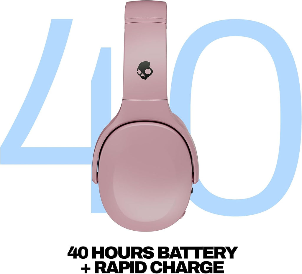 Skullcandy Crusher 540 Active Wireless Bluetooth Headphones with Multi-Sensory Bass, Noise Isolating Over-Ear Fit, Sweat and Water Resistant, 40 Hours Battery, Microphone for iPhone Android - Soft