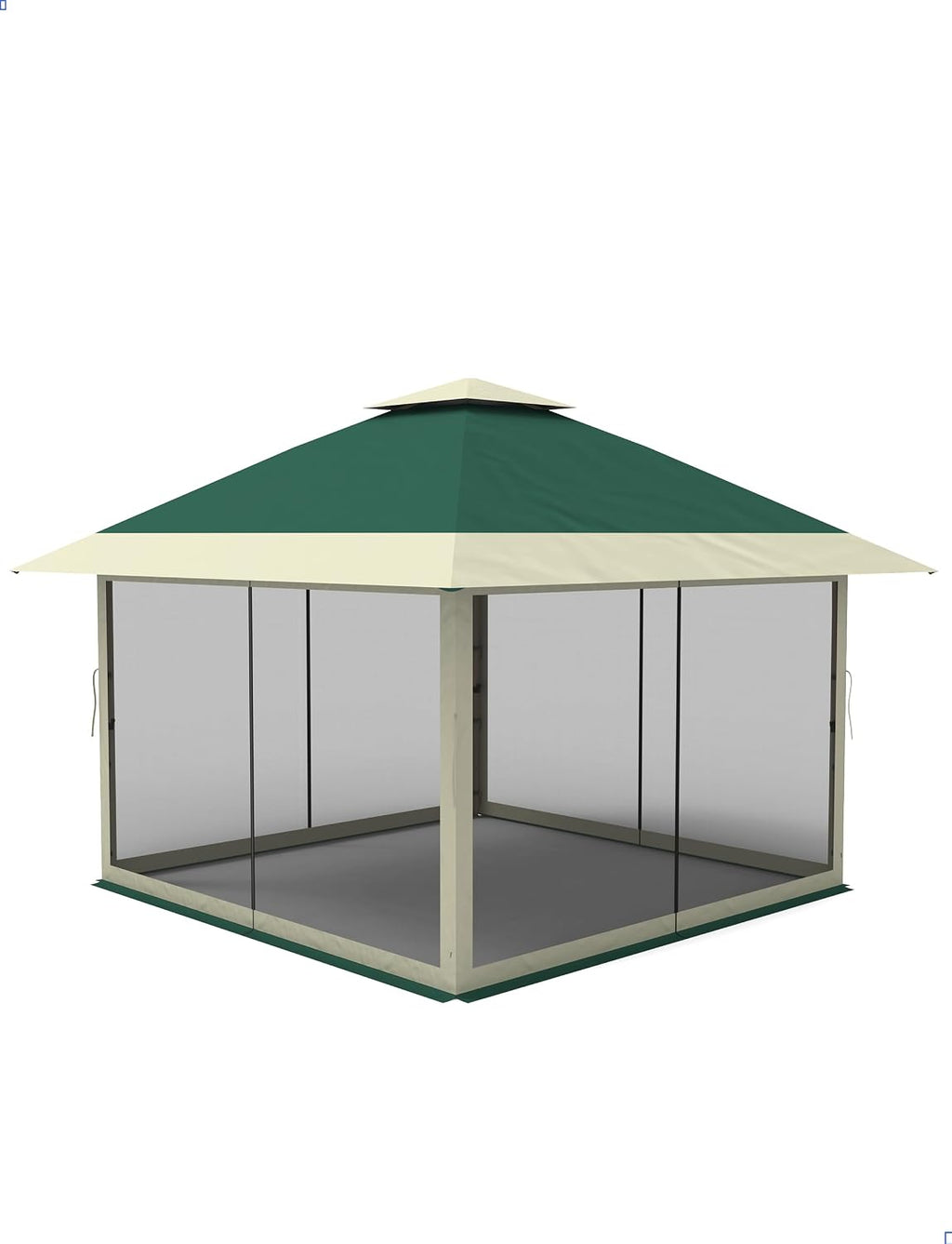 KYBOLT 12x12 Pop Up Gazebo Instant Canopy Tent with Netting 4 Stanbags Outdoor Shelter for Lawn, Garden, Backyard, Deck (Olive Green + Taupe)
