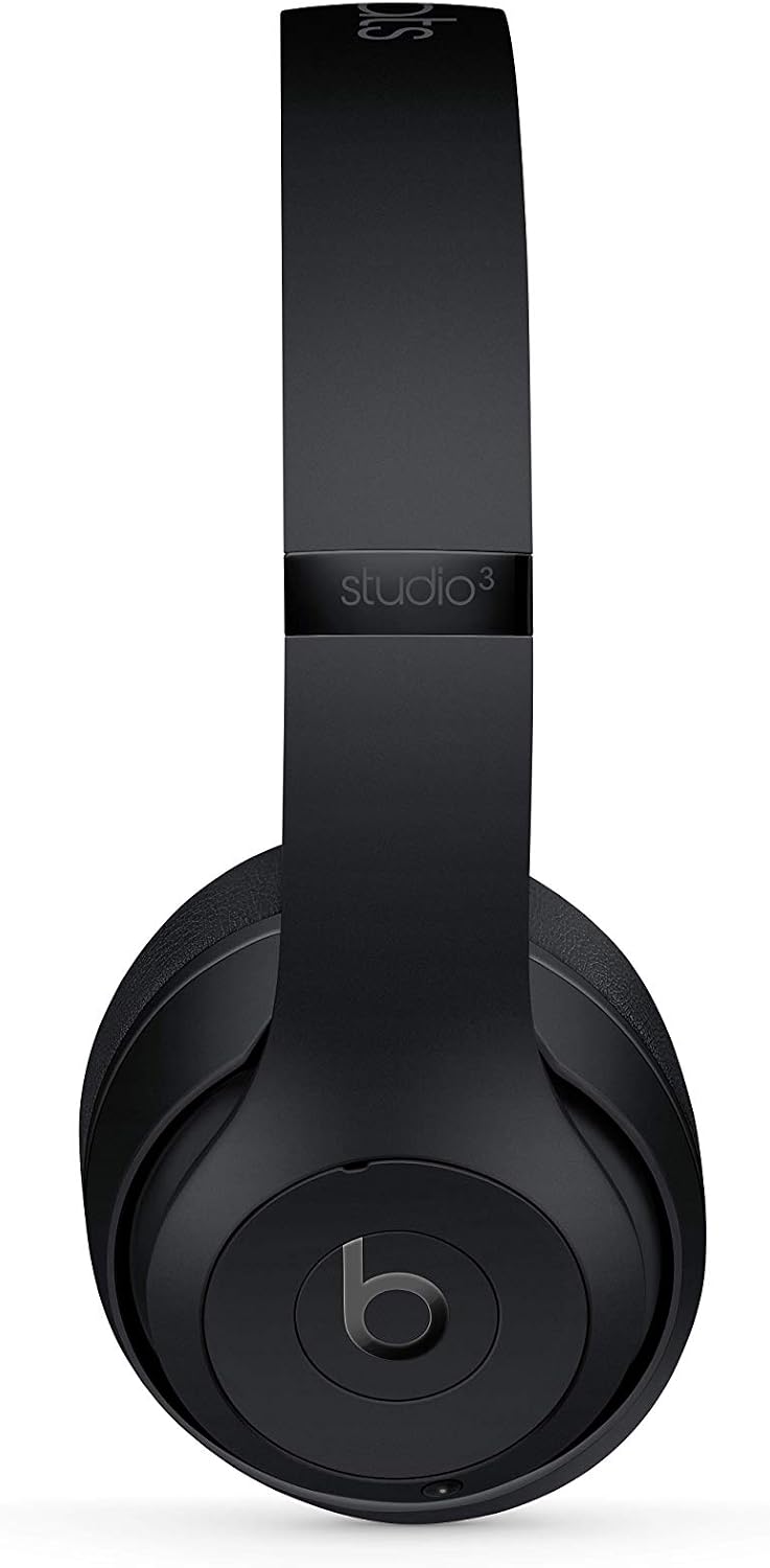 Beats Studio3 Wireless Noise Cancelling Over-Ear Headphones - Apple W1 Headphone Chip, Class 1 Bluetooth, Active Noise Cancelling, 22 Hours of Listening Time - Matte Black (Previous Model)