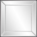 Howard Elliott Collection Vogue Inward Rectangular Hanging Wall Mirror, Large Silver Decorative Wall Mounted Vanity Mirror with Glass Frame for Bedroom, Living Room & Entryway, 30 x 30 Inch