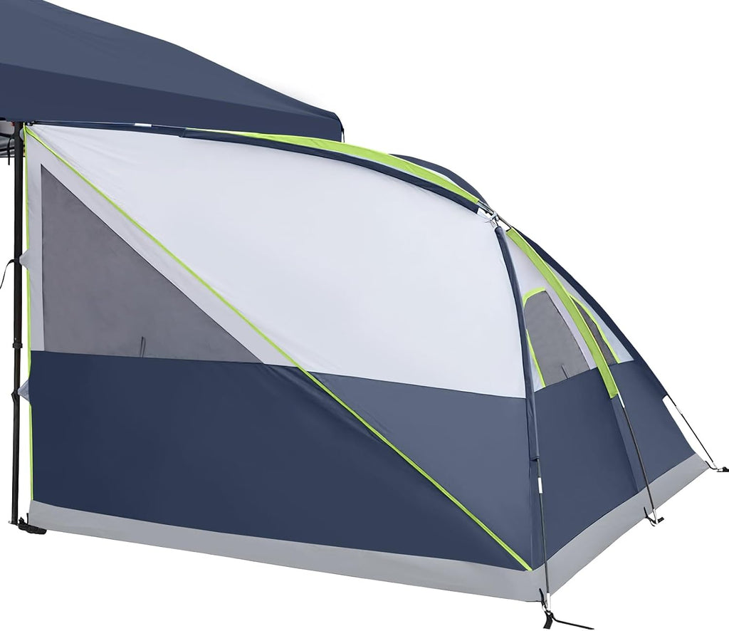 UNP Canopy Side Tent, Camping Cube Tents for Pop Up Canopies,Easy Up Side Tents for 4-Person, Fit with 10'x10' Outdoor Canopy Tent (Dark Blue)