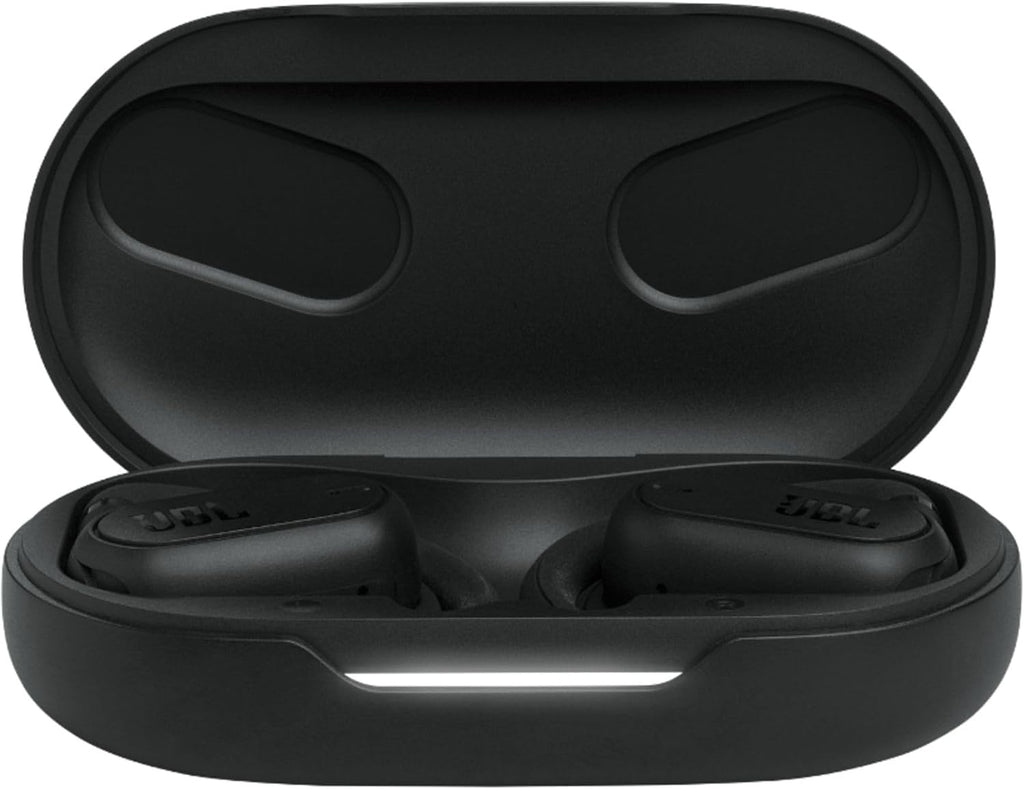 JBL SoundGear Sense - True Wireless Open-Ear Headphones, JBL OpenSound Technology, Splash and dust Resistant, 4 mics for Crisp, Clear Calls, Up to 24 Hours of Battery Life, Plus Speed Charge (Black)