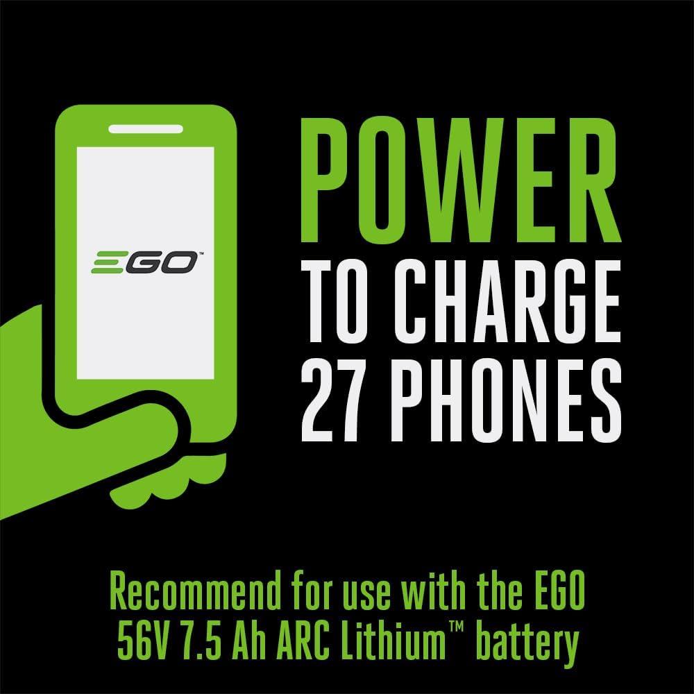 EGO POWER+ Portable Inverter, 180W, Power Inverter Generator, Quiet, Battery and Charger Not Included - PAD1800