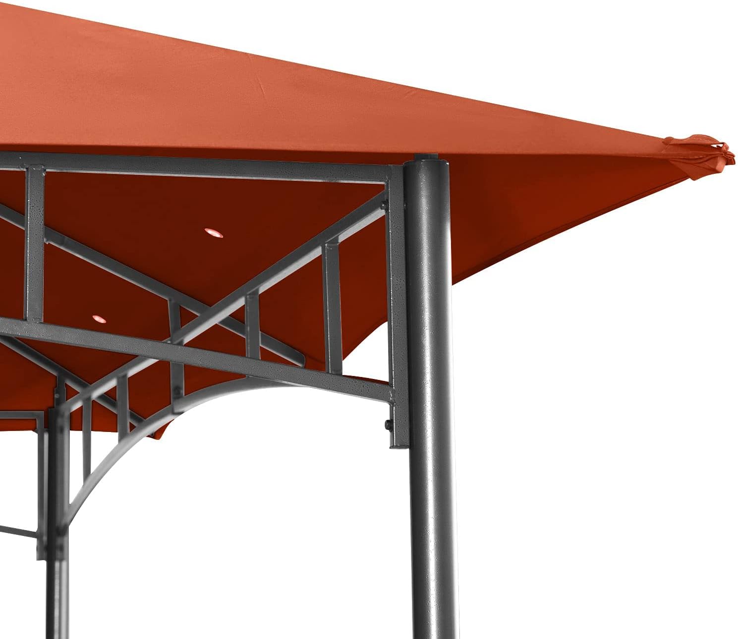 ABCCANOPY Gazebos for Patios 10x10 - Outdoor Steel Frame Gazebo for Lawn Backyard Garden Deck (Rust Red)