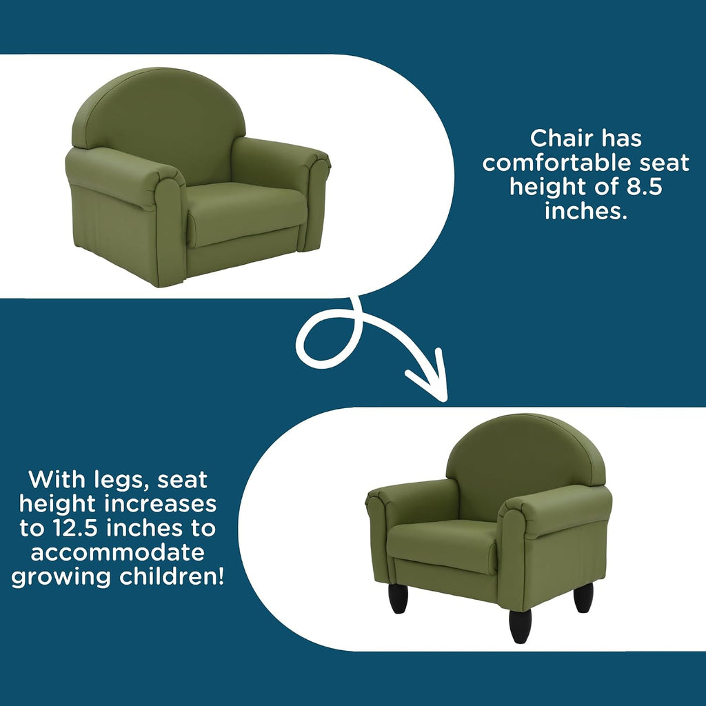 Children's Factory As We Grow Toddler Chair, Flexible Seating for Daycare or Preschool, Kids Reading Couch, Playroom Furniture, Sage