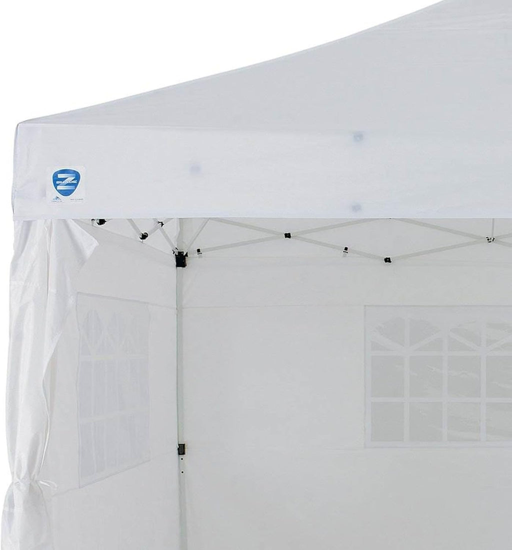Z-Shade Venture 12 x 10 Foot Lawn Garden Event Outdoor Pop Up Canopy Gazebo Portable Shelter Tent with Walls and Windows, White