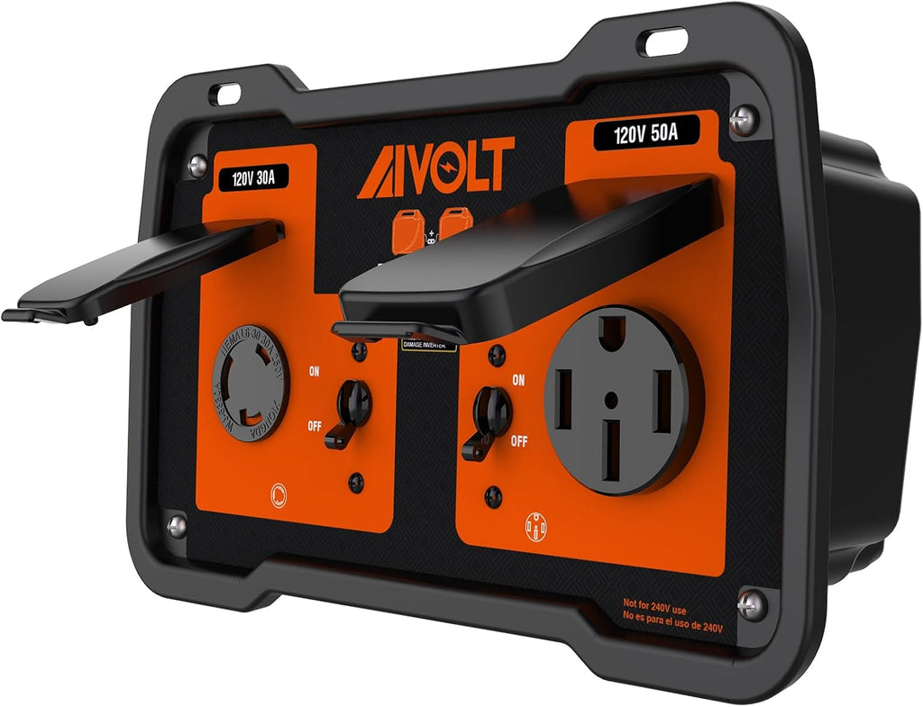 AIVOLT 120V 50-Amp Parallel Kit for Inverter Generators, ANSI/PGMA G300-2018 Standard Parallel Link with L5-30R and 14-50R RV Ready Outlet