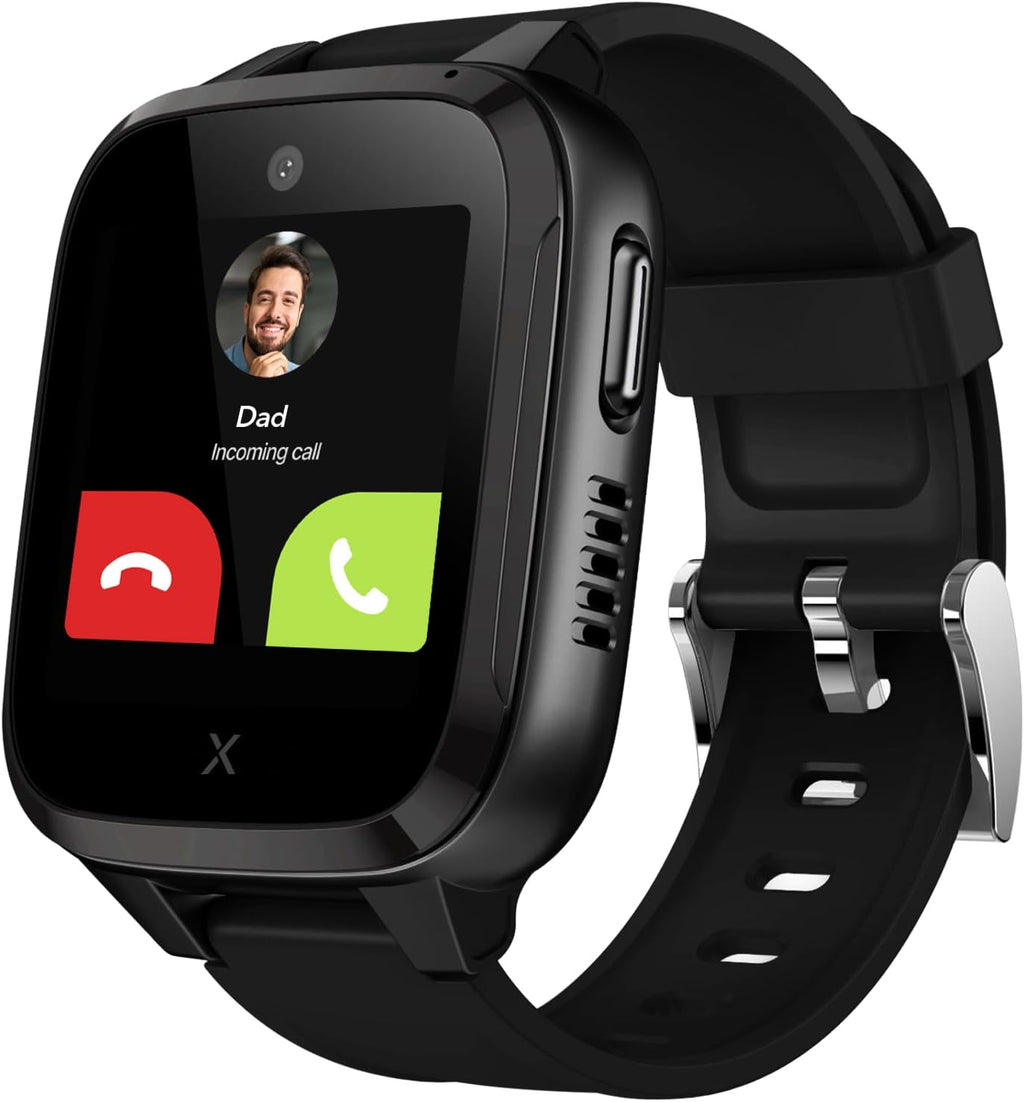 XPLORA Kidzi - Watch Phone for Children (4G) - Calls, Messages, Kids School Mode, SOS Function, GPS Location, Camera and Pedometer – (Subscription Required) (Kidzi on AT&T's Network, Black)