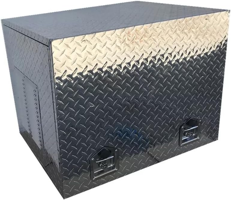 30'X23'X23' Aluminum Generator Enclosure Box – Outdoor Waterproof | Shockproof Storage Shed for Portable Generator Equipment ToolBox(Diamond Checkerboard-Sliver)
