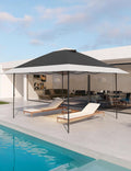 13X13 Ft Gazebo Tent Outdoor Pop Up Canopy Tent,Pop Up Gazebo,Adjustable Height Instant Gazebos,for Events, Parties, Camping,Khaki + Light Khaki
