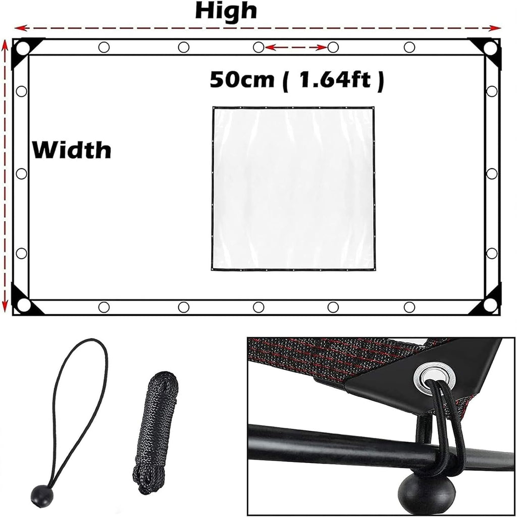 13x18 FT Clear Poly Tarp Heavy Duty, Durable Plastic Tarpaulin, with Grommets for Henhouse Porch Greenhouse Camping, Multifunctional Tarpaulin