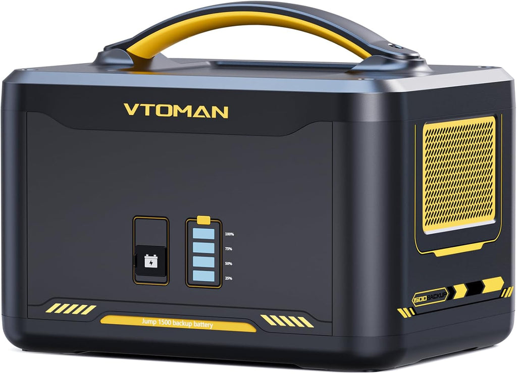 VTOMAN Jump 1500 Extra Battery, 1548Wh Large Capacity LiFePO4 Battery with BMS Protection for Camping, Home Backup, Suitable for VTOMAN Jump 1500X/Jump 1800 Portable Power Station Expand Capacity