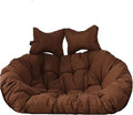 Double Rocking Chair Cushion, Thick Chair Cushion for Hanging Basket Chair, Egg Hanging Chair, Rattan Chair, Wicker Chair Cushion for Indoor Outdoor Patio Garden, Egg Chair Cushion only ( Color : Coff