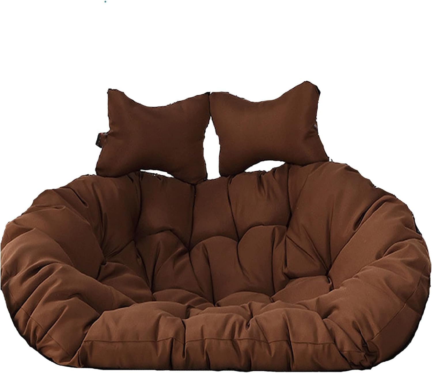 Double Rocking Chair Cushion, Thick Chair Cushion for Hanging Basket Chair, Egg Hanging Chair, Rattan Chair, Wicker Chair Cushion for Indoor Outdoor Patio Garden, Egg Chair Cushion only ( Color : Coff