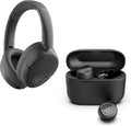 JLab JBuds Lux ANC Wireless Bluetooth Headphones & Audio Bundles, Hybrid Active Noise Cancelling, Premium Over-Ear Headset with Optional True Wireless Earbuds