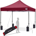 ABCCANOPY Patio Pop Up Canopy Tent 10x10 Commercial-Series (Burgundy)
