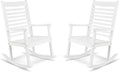 Shine Company 4337WT-142, Set of 2 Modern Wood Rocking Chair, Classic White