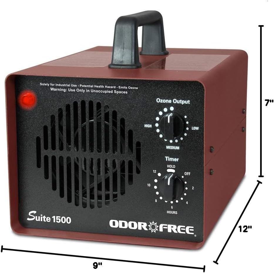 OdorFree Suite 1500 Ozone Machine Odor Removal for Eliminating Smells from Small Apartments, Hotels, Vehicles and Boats - Ozone Generator
