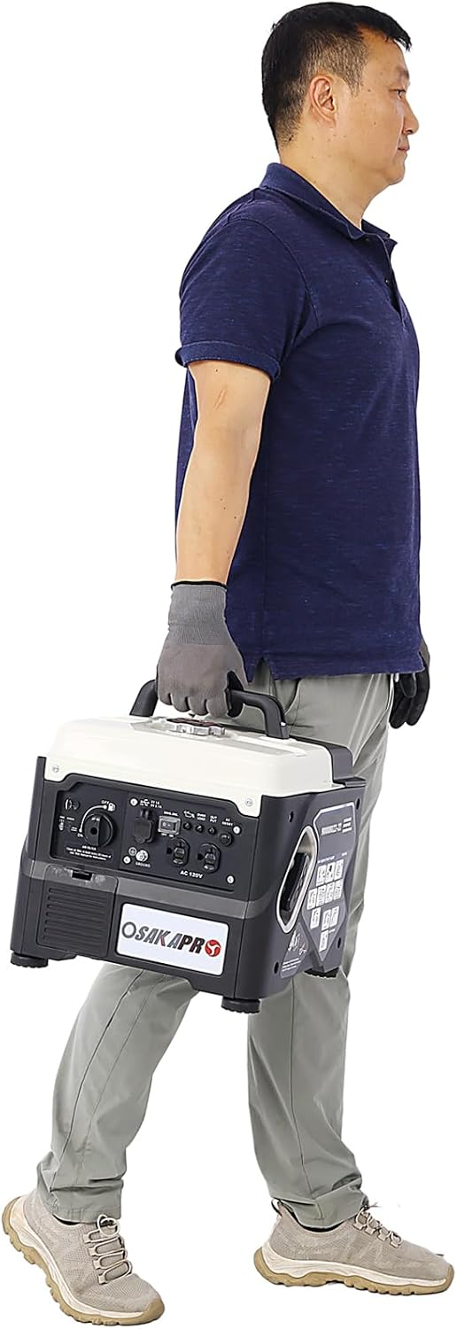 Portable Inverter Generator, 1200W Ultra-Quiet Gas Engine, Epa Compliant, Eco-Mode Feature, Ultra Lightweight For Backup Home Use & Camping
