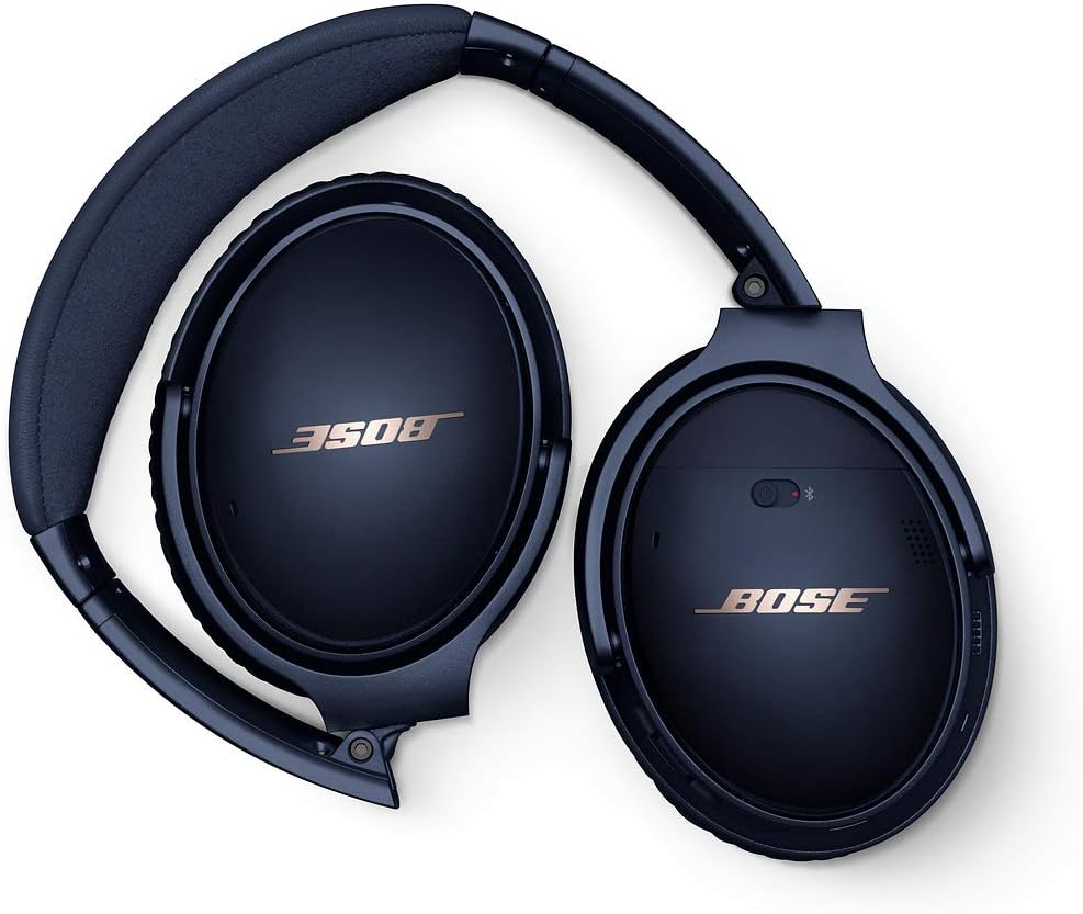 Bose QuietComfort 35 (Series II) Wireless Headphones, Noise Cancelling, with Alexa voice control – Triple Midnight (Renewed)