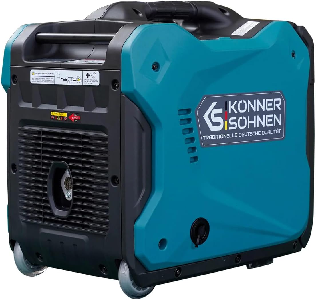 Konner&Sohnen Dual Fuel Inverter Generator - 6000W, 120/240V, Portable and Lightweight, Super Quiet with CO Sensor and Fuel-Efficient Technology, Gas & LPG Powered (German brand,model:KS 6000iEHS CO)