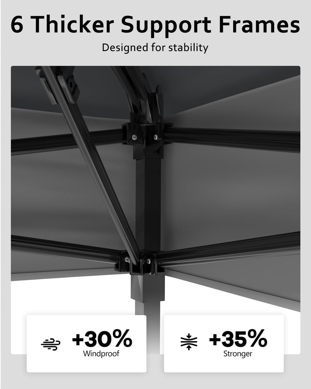 Garveelife Canopy Tent 13x13, Pop Up Gazebo Tent Easy Setup with 4 Sand Bags for Backyard Garden Patio, Mosquito Netting & Height Adjustable - Gray