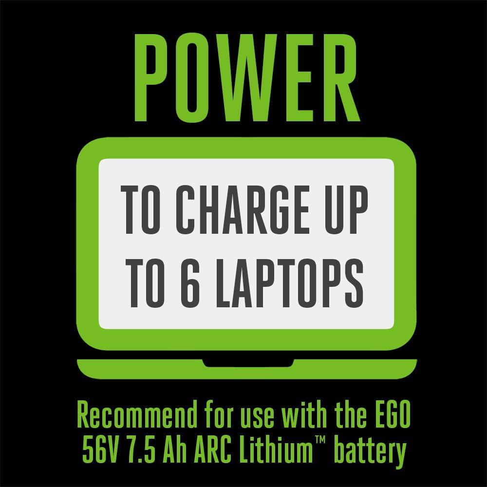 EGO POWER+ Portable Inverter, 180W, Power Inverter Generator, Quiet, Battery and Charger Not Included - PAD1800