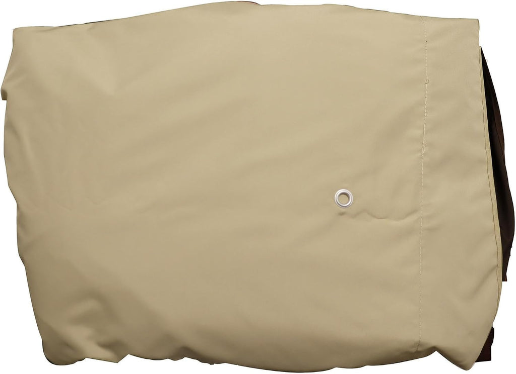 10x12 Ft Outdoor Patio Gazebo Replacement Canopy for Lowe's Allen Roth 10x12 Gazebo #GF-12S004B-1, Double Tiered Roof Top Cover, UV Protection & Waterproof Fabric, Brown (Frame Not Included)