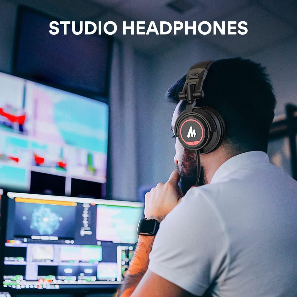 MAONO Gaming Podcast Equipment: Gaming Mixer with Dynamic Mic and 3.5 mm Monitor Headphones for Gamer, Youtuber, Podcaster