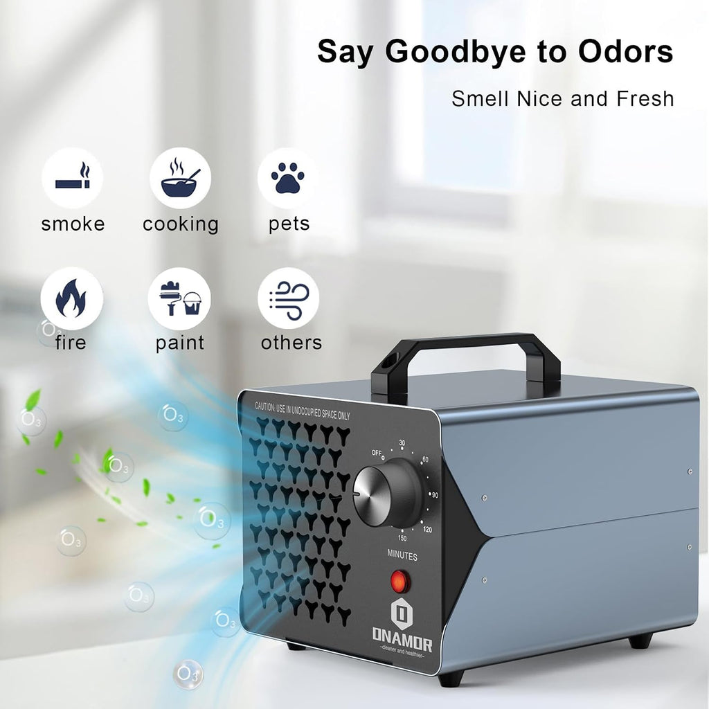 ONAMOR Bundle | Ozone Generator 80000mg and Ozone Generator 83000mg - Ozone Machine Ionizer & O3 Deodorizer for Home, Smoke, and Pet Room.