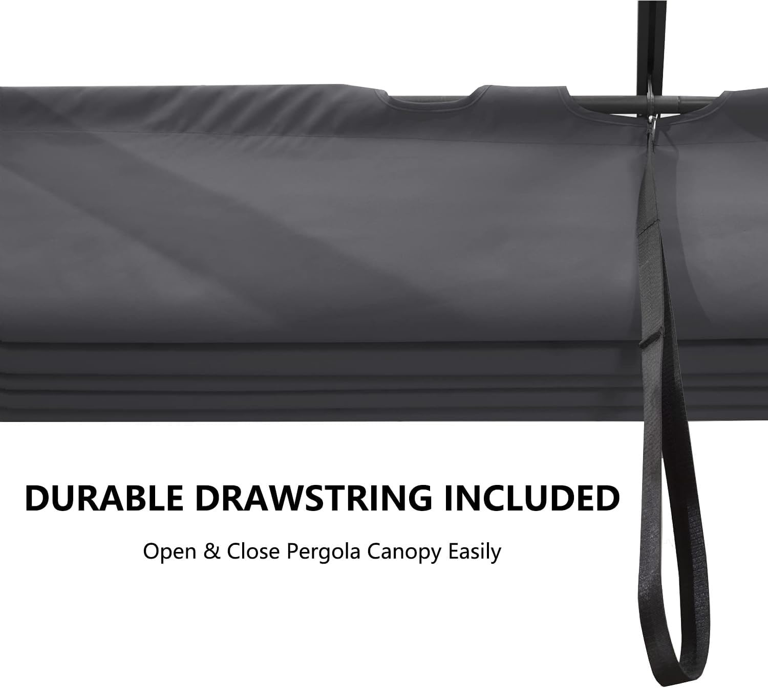 Pergola Shade Cover Replacement Canopy Top Compatible with 10 X 12 ft 6-Bar Pergola Frames - Gray (Canopy Size 116' W x 120' L, Canopy Top Only)