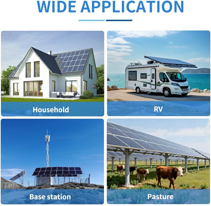 Ampinvt 5000W Off Grid Hybrid Solar Inverter 48Vdc to 110/120Vac, inbuilt 100A MPPT Solar Charger, Max PV Input 5500W 500Vdc, Support up to 6 in Parallel, Lead Acid Lithium Battery, Home use