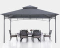 ABCCANOPY Gazebos for Patios 10x12 - Outdoor Steel Frame Gazebo for Lawn Backyard Garden Deck (Dark Gray)