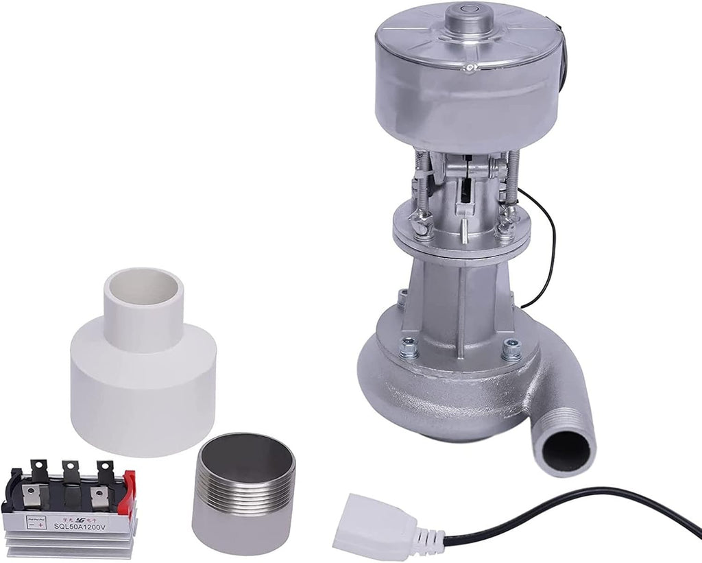 Micro Hydro Generator, 500W 110V, Silver, Lightweight, Portable, Water Flow Generator for Home Use