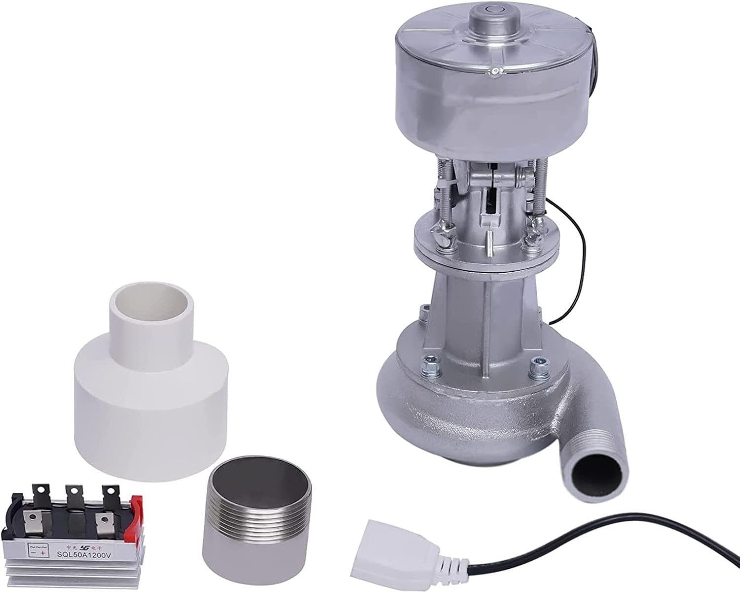 Micro Hydro Generator, 500W 110V, Silver, Lightweight, Portable, Water Flow Generator for Home Use
