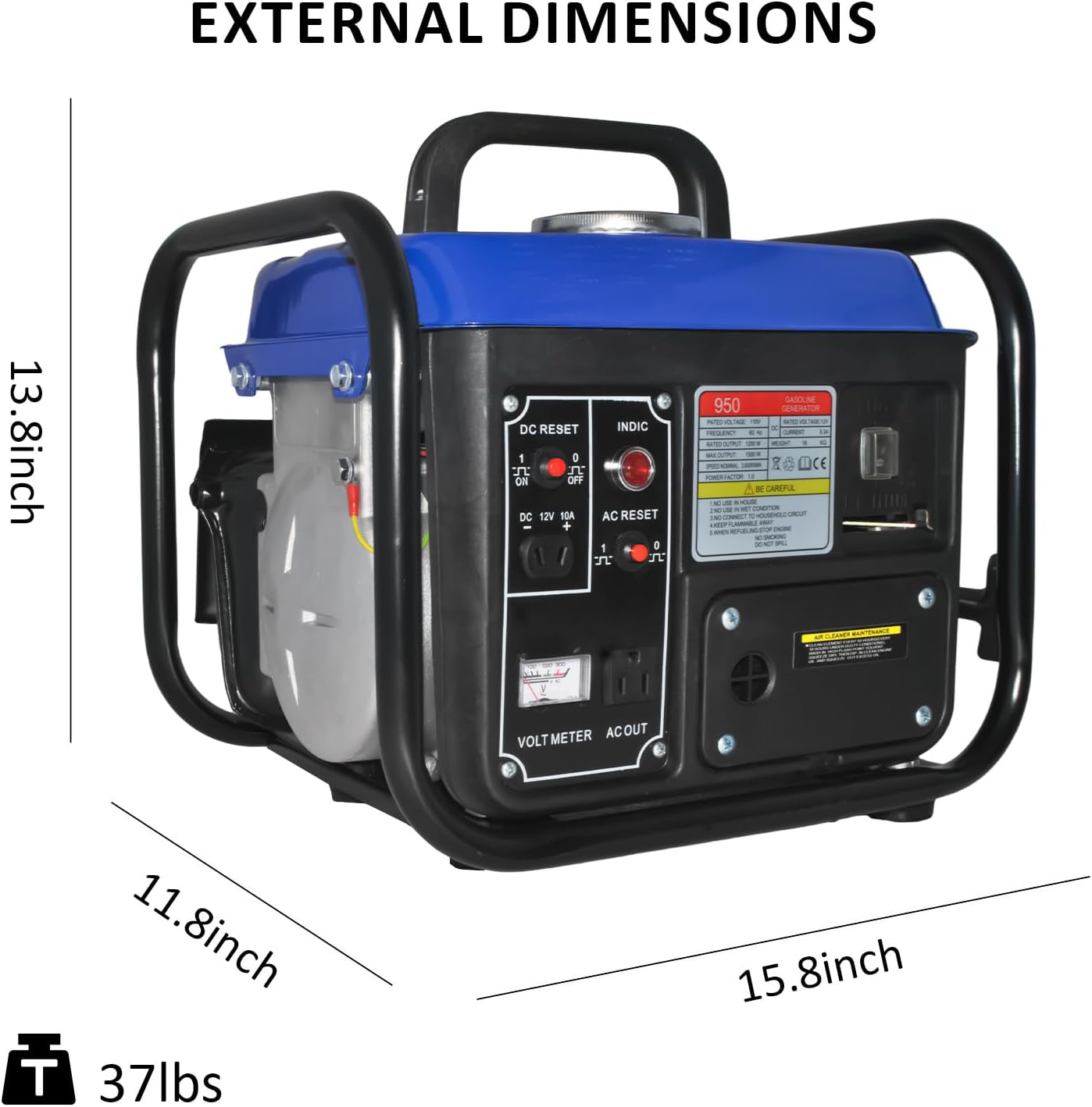 1200W Gas Powered Generator Energy, Small Portable Generator for Home Outdoor Power Equipment Use Camping Ultralight Lightweight, EPA Compliant