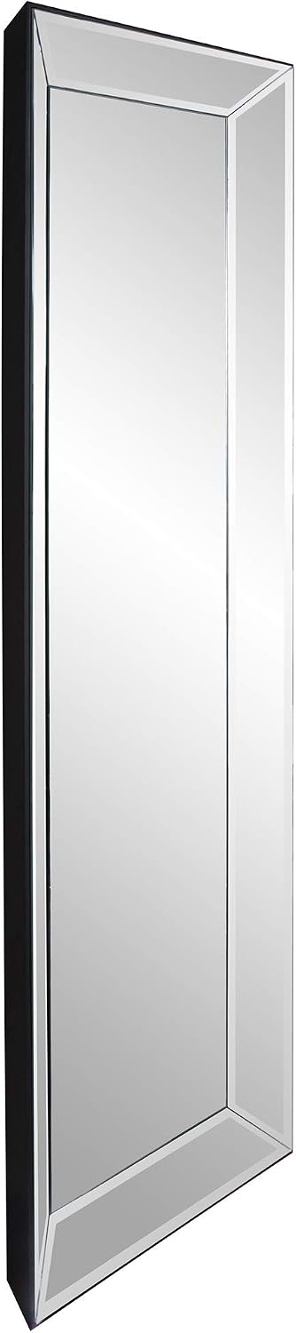 Howard Elliott Vogue Inward Rectangular Hanging Wall Mirror, Large Silver Decorative Wall Mounted Vanity Mirror with Glass Frame for Bedroom, Living Room & Entryway, 24 x 72 Inch