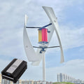 FLTXNY 2000W 48V AC Maglev Generator Vertical Wind Turbine Generator VAWT 2KW Axis Wind Turbine Kits 1.64M Blades with MPPT Charge Controller Home Free Energy for Off Grid System