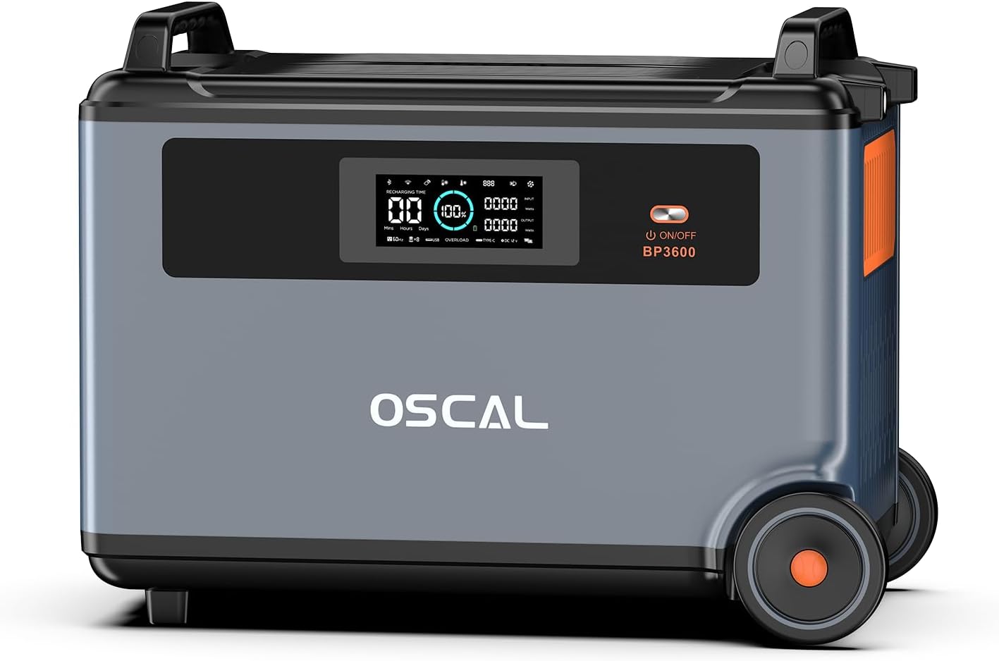 OSCAL PowerMax 6000 Dedicated Expansion Battery Pack, 3600Wh LiFePO4 Solar Generator for Power Station PowerMax6000, Extra Battery Backup for Balcony, Camping, Travel, Power Failure
